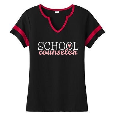 School Counselor Ladies Halftime Notch Neck Tee