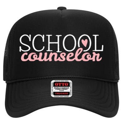 School Counselor High Crown Mesh Back Trucker Hat