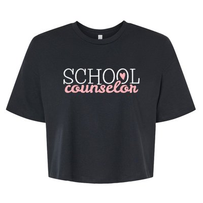 School Counselor Bella+Canvas Jersey Crop Tee