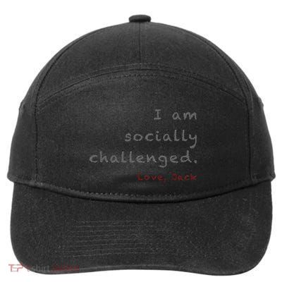 Socially Challenged 7-Panel Snapback Hat