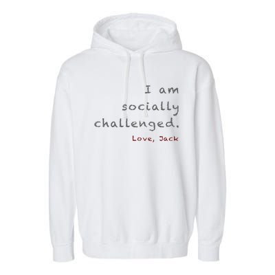 Socially Challenged Garment-Dyed Fleece Hoodie