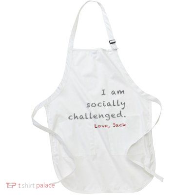 Socially Challenged Full-Length Apron With Pockets