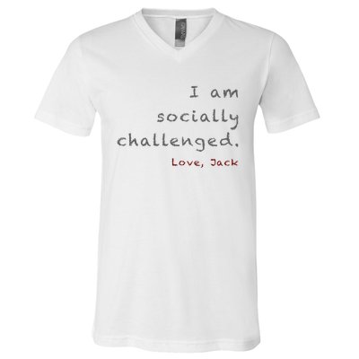 Socially Challenged V-Neck T-Shirt