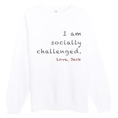 Socially Challenged Premium Crewneck Sweatshirt