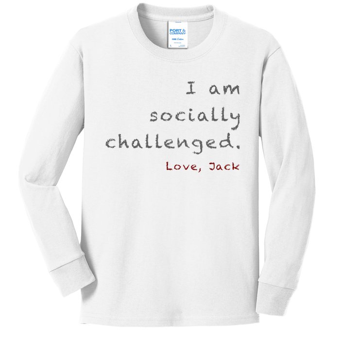 Socially Challenged Kids Long Sleeve Shirt