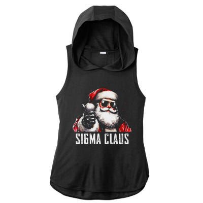 Sigma Claus Santa Funny Christmas Rizz Male The Rizzler Meme Ladies PosiCharge Tri-Blend Wicking Draft Hoodie Tank