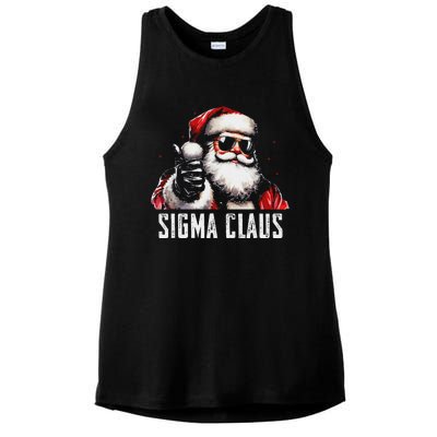 Sigma Claus Santa Funny Christmas Rizz Male The Rizzler Meme Ladies PosiCharge Tri-Blend Wicking Tank