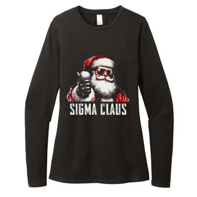 Sigma Claus Santa Funny Christmas Rizz Male The Rizzler Meme Womens CVC Long Sleeve Shirt