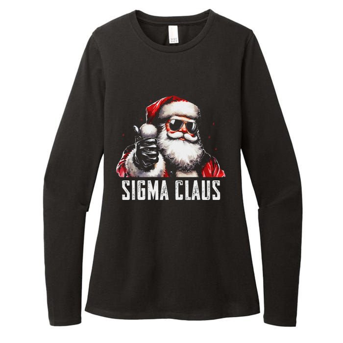 Sigma Claus Santa Funny Christmas Rizz Male The Rizzler Meme Womens CVC Long Sleeve Shirt