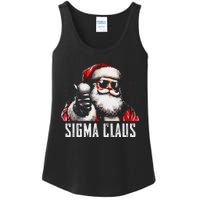 Sigma Claus Santa Funny Christmas Rizz Male The Rizzler Meme Ladies Essential Tank