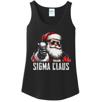 Sigma Claus Santa Funny Christmas Rizz Male The Rizzler Meme Ladies Essential Tank