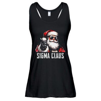 Sigma Claus Santa Funny Christmas Rizz Male The Rizzler Meme Ladies Essential Flowy Tank