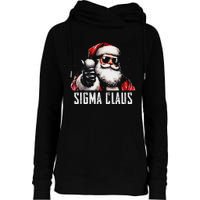 Sigma Claus Santa Funny Christmas Rizz Male The Rizzler Meme Womens Funnel Neck Pullover Hood