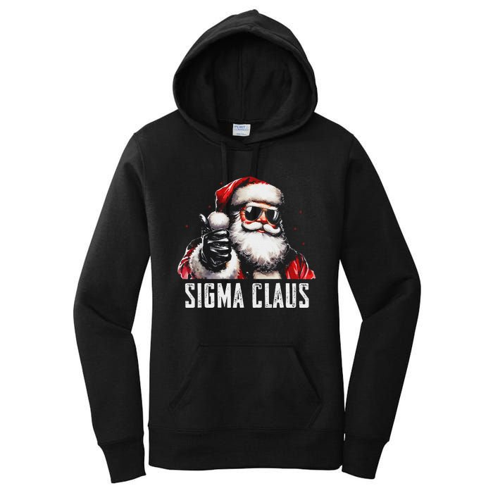 Sigma Claus Santa Funny Christmas Rizz Male The Rizzler Meme Women's Pullover Hoodie