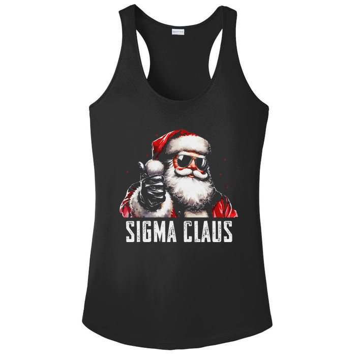 Sigma Claus Santa Funny Christmas Rizz Male The Rizzler Meme Ladies PosiCharge Competitor Racerback Tank