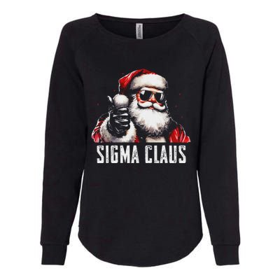 Sigma Claus Santa Funny Christmas Rizz Male The Rizzler Meme Womens California Wash Sweatshirt