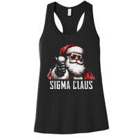 Sigma Claus Santa Funny Christmas Rizz Male The Rizzler Meme Women's Racerback Tank