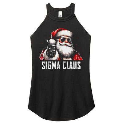 Sigma Claus Santa Funny Christmas Rizz Male The Rizzler Meme Women's Perfect Tri Rocker Tank