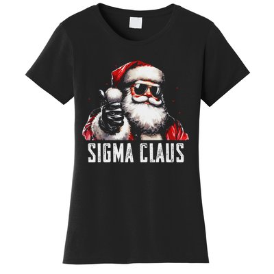 Sigma Claus Santa Funny Christmas Rizz Male The Rizzler Meme Women's T-Shirt