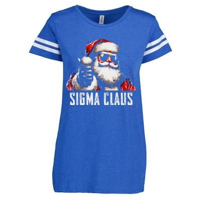 Sigma Claus Santa Funny Christmas Rizz Male The Rizzler Meme Enza Ladies Jersey Football T-Shirt