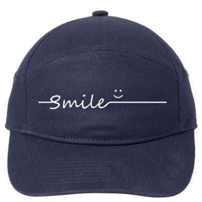 Smile Cute Smiley Face Gift 7-Panel Snapback Hat