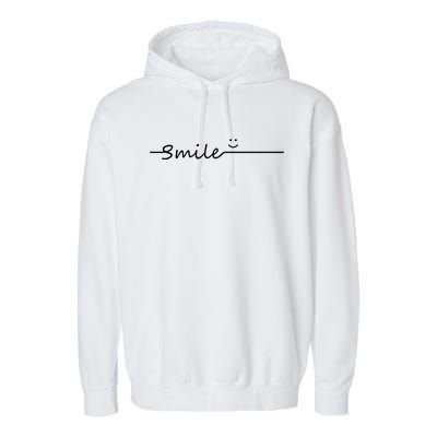 Smile Cute Smiley Face Gift Garment-Dyed Fleece Hoodie