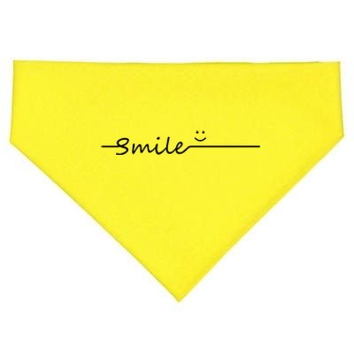 Smile Cute Smiley Face Gift USA-Made Doggie Bandana