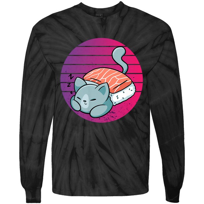 Sashimi Cat Tie-Dye Long Sleeve Shirt