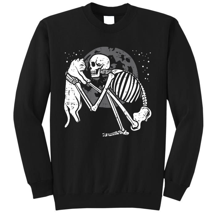 Skeleton Cat Skull Kitty Cute Goth Halloween Sweatshirt