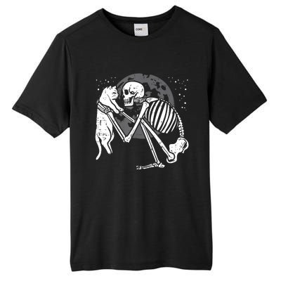 Skeleton Cat Skull Kitty Cute Goth Halloween Tall Fusion ChromaSoft Performance T-Shirt