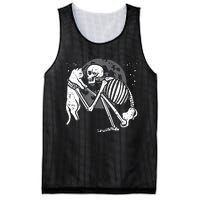 Skeleton Cat Skull Kitty Cute Goth Halloween Mesh Reversible Basketball Jersey Tank