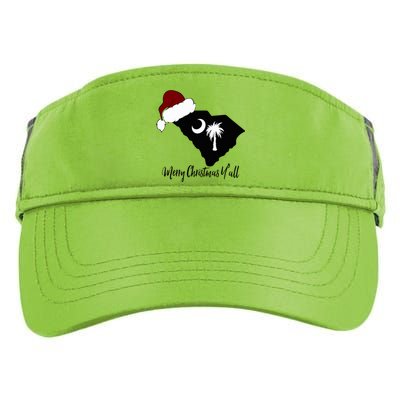 South Carolina Sc Merry Christmas Yall Adult Drive Performance Visor