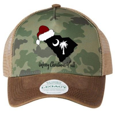 South Carolina Sc Merry Christmas Yall Legacy Tie Dye Trucker Hat