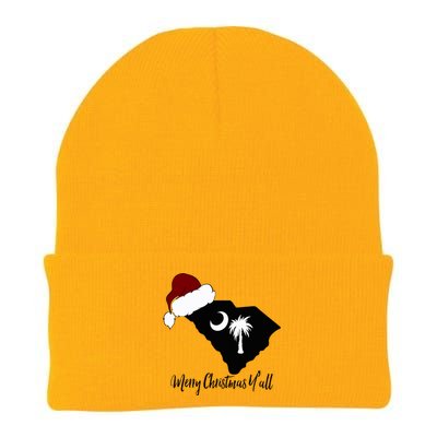 South Carolina Sc Merry Christmas Yall Knit Cap Winter Beanie