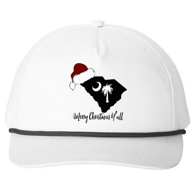 South Carolina Sc Merry Christmas Yall Snapback Five-Panel Rope Hat