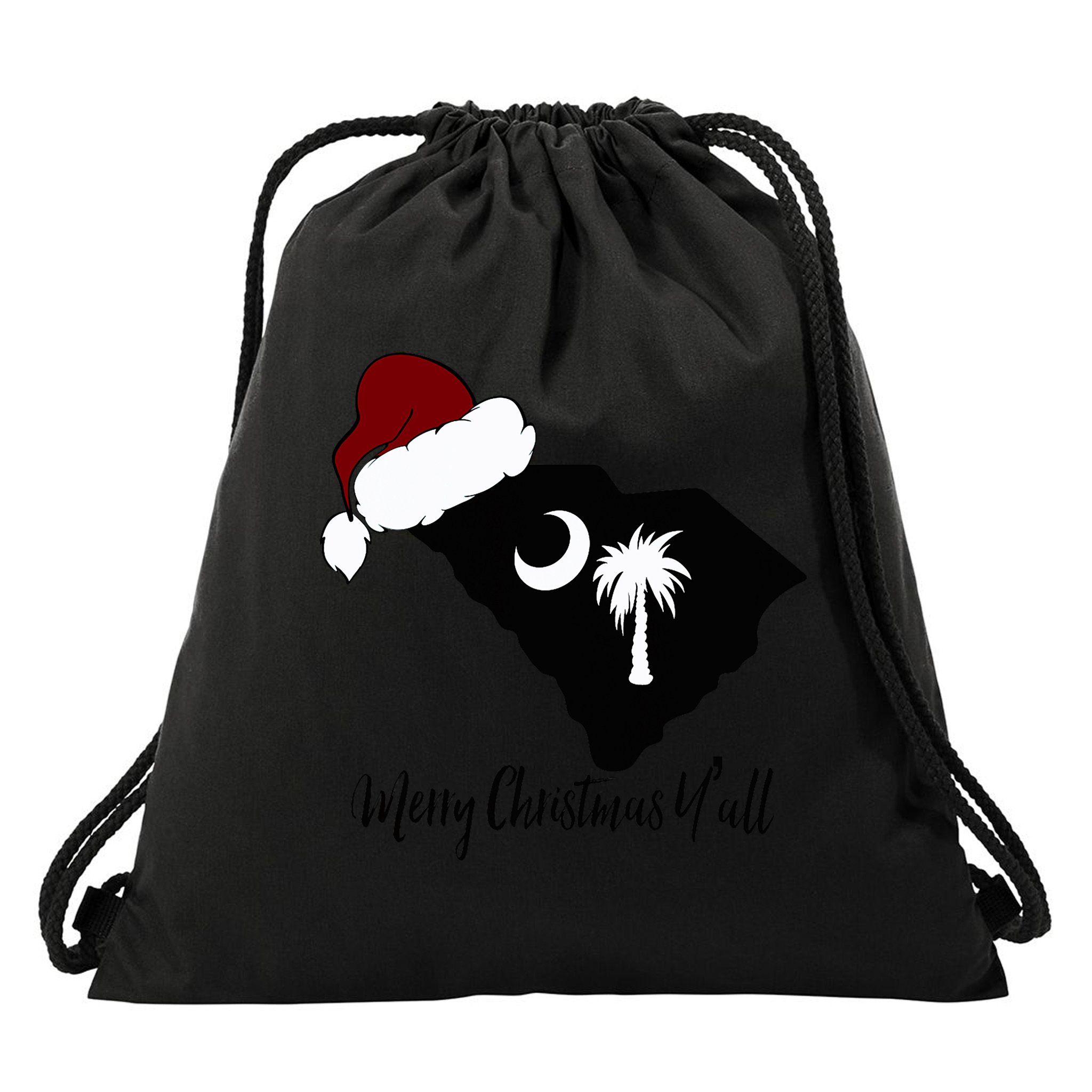 South Carolina Sc Merry Christmas Yall Drawstring Bag