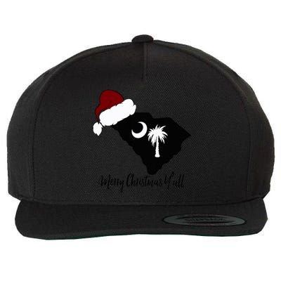 South Carolina Sc Merry Christmas Yall Wool Snapback Cap