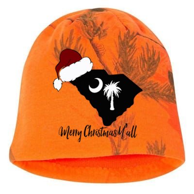 South Carolina Sc Merry Christmas Yall Kati - Camo Knit Beanie