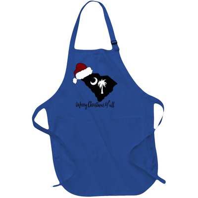 South Carolina Sc Merry Christmas Yall Full-Length Apron With Pockets