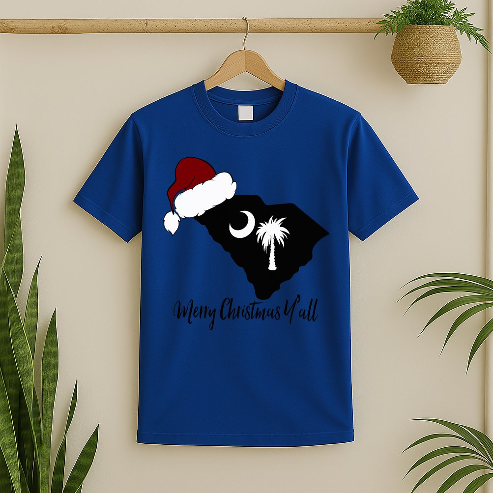 South Carolina Sc Merry Christmas Yall T-Shirt