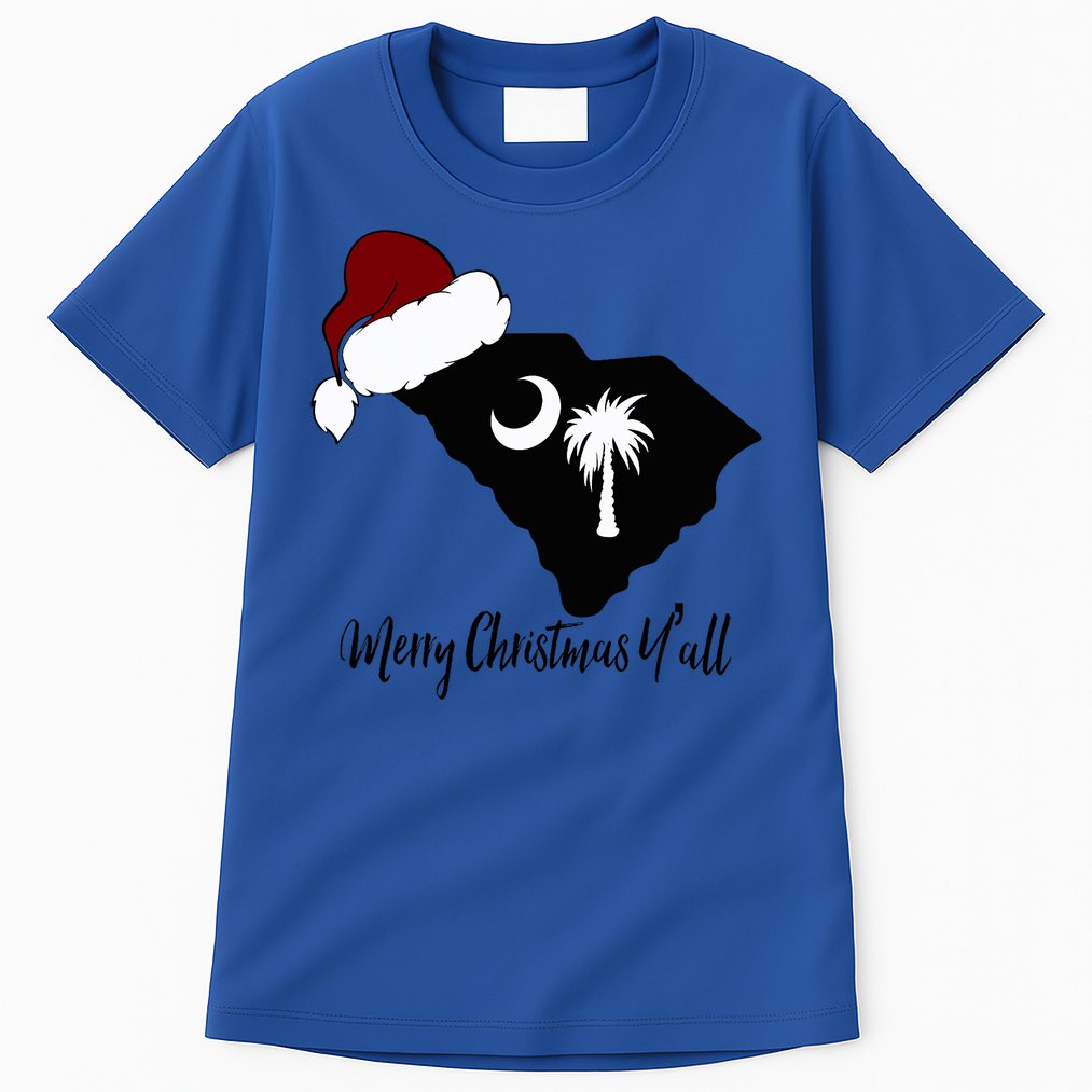 South Carolina Sc Merry Christmas Yall Tall T-Shirt