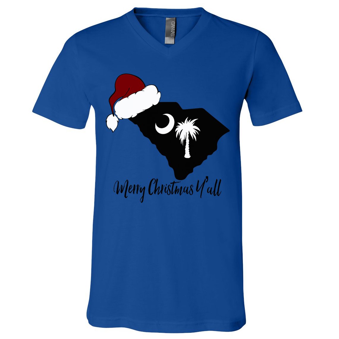 South Carolina Sc Merry Christmas Yall V-Neck T-Shirt