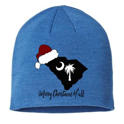 South Carolina Sc Merry Christmas Yall Sustainable Beanie