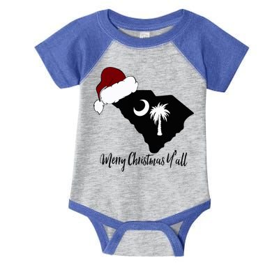 South Carolina Sc Merry Christmas Yall Infant Baby Jersey Bodysuit