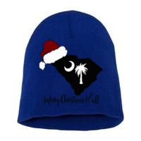 South Carolina Sc Merry Christmas Yall Short Acrylic Beanie