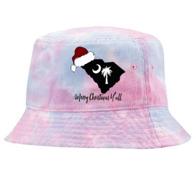 South Carolina Sc Merry Christmas Yall Tie-Dyed Bucket Hat