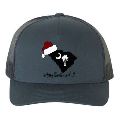 South Carolina Sc Merry Christmas Yall Yupoong Adult 5-Panel Trucker Hat