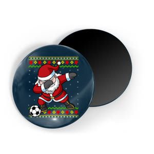 Santa Claus Soccer Dabbing Christmas Magnet