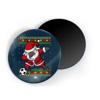 Santa Claus Soccer Dabbing Christmas Magnet