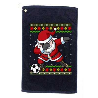 Santa Claus Soccer Dabbing Christmas Platinum Collection Golf Towel